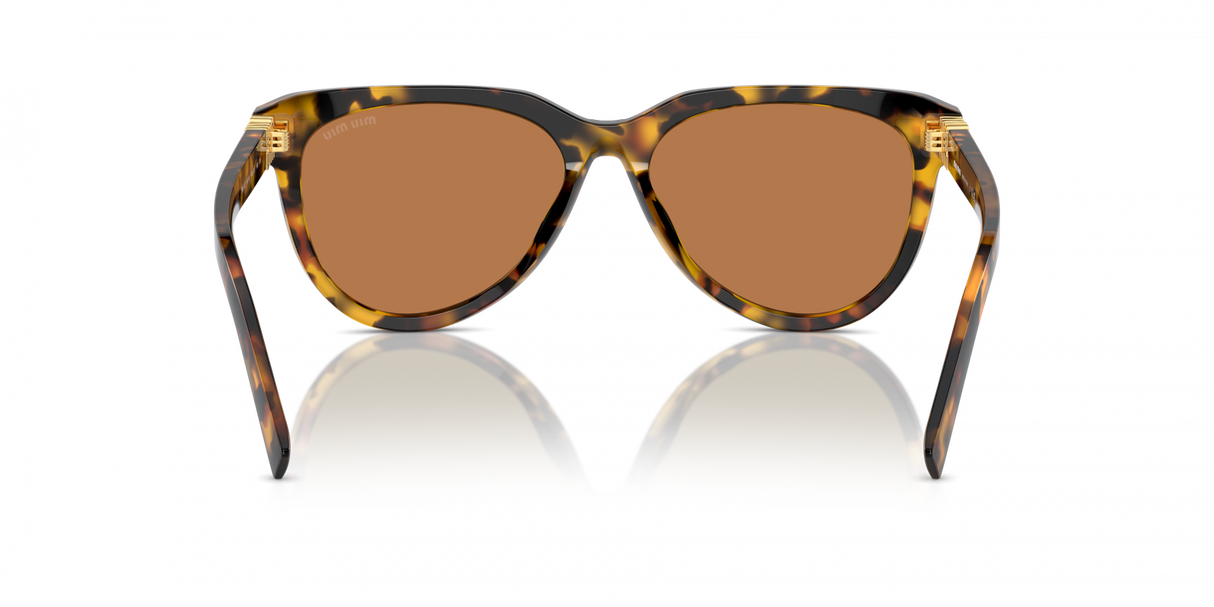Miu Miu Havana Honey with Dark Brown Sunglasses OMU 12ZFS