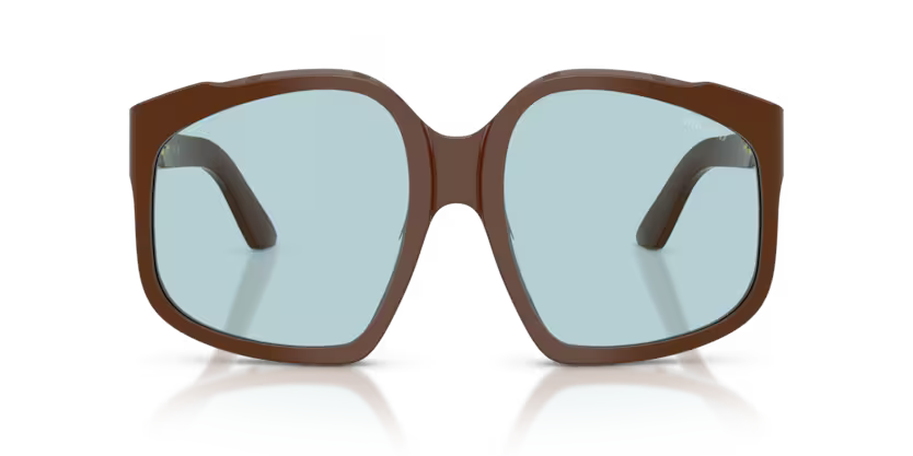 Miu Miu Oversized Chocolate Light Blue OMU A07S