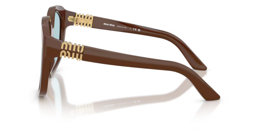 Miu Miu Oversized Chocolate Light Blue OMU A07S