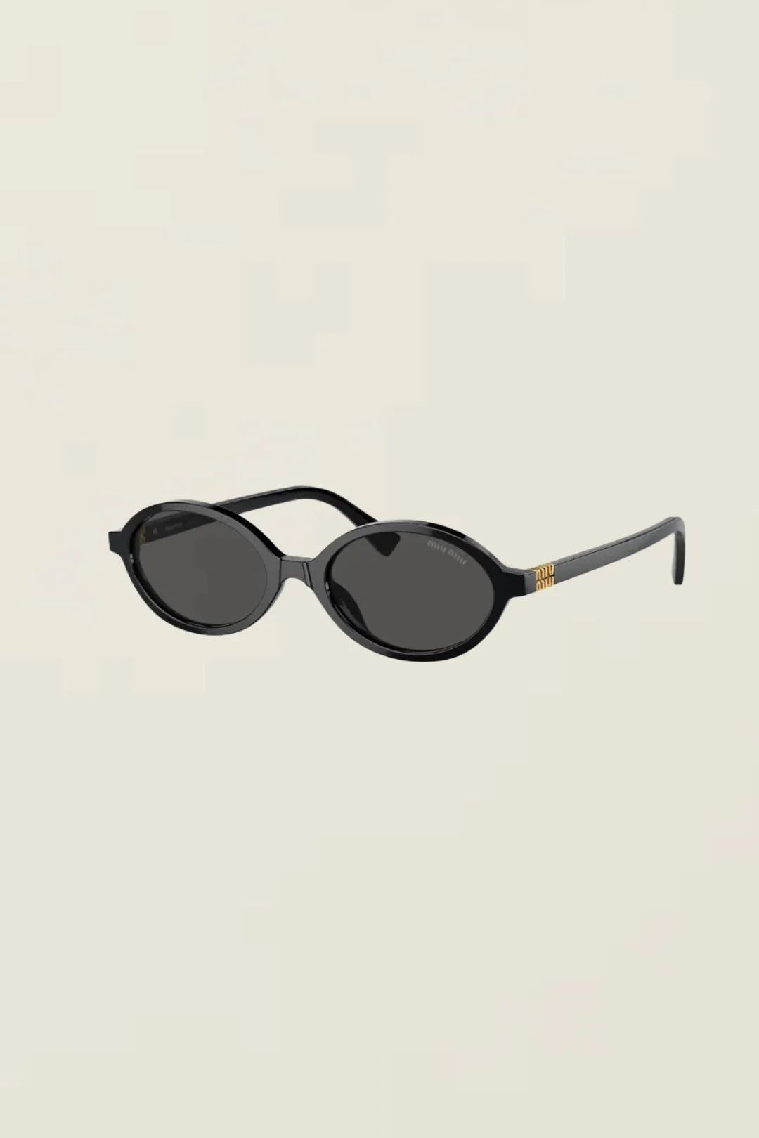 Miu Miu Oval Sunglasses Black OMU 04ZS