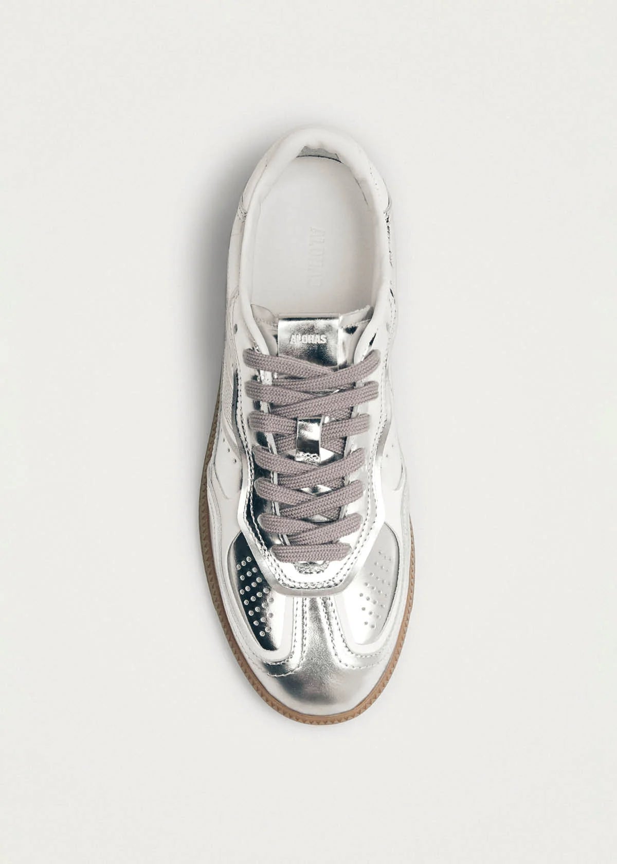Tb.490 Rife Shimmer Silver Cream Leather Sneakers