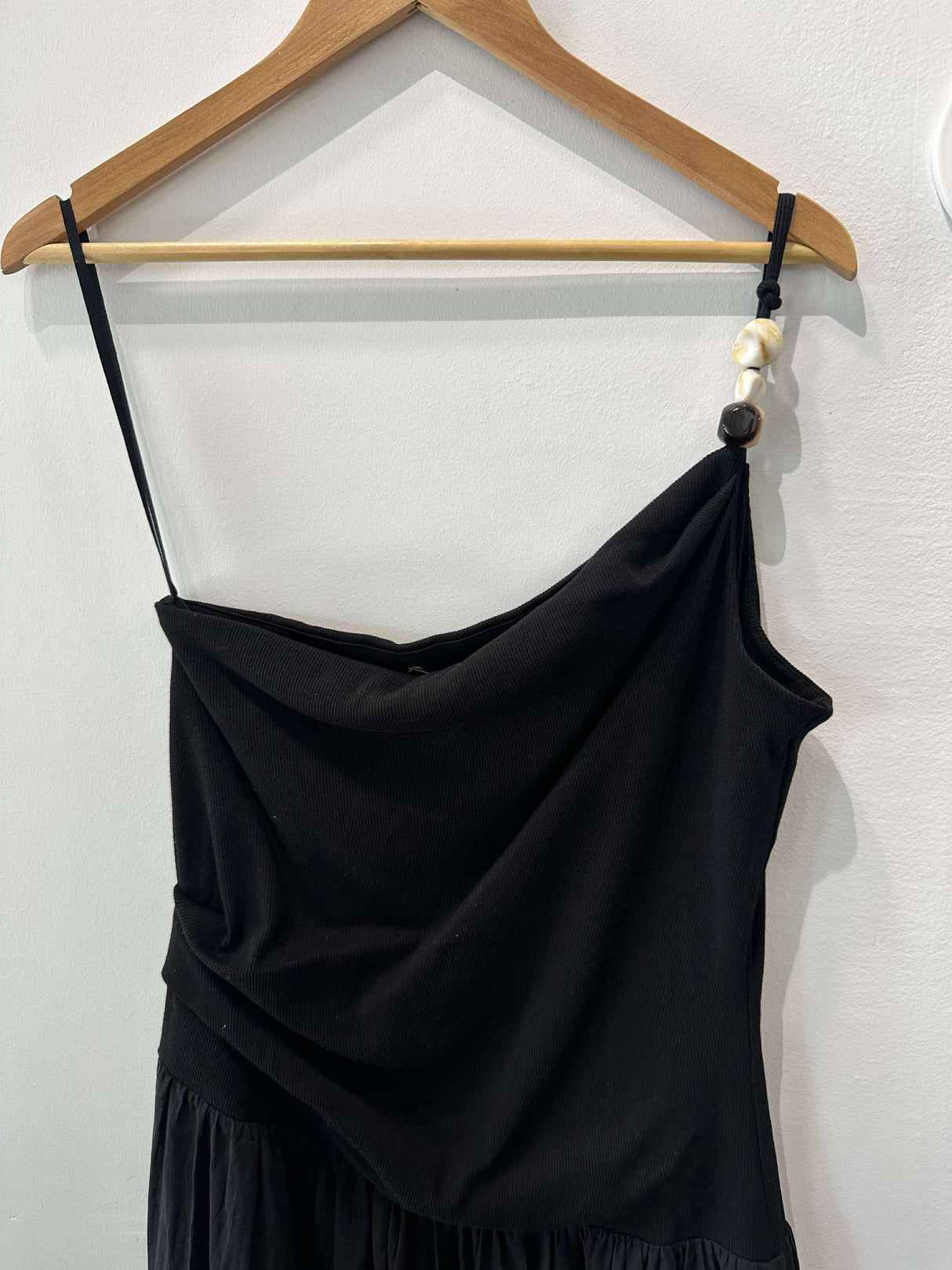 Sabrine Asym Maxi Dress | Black