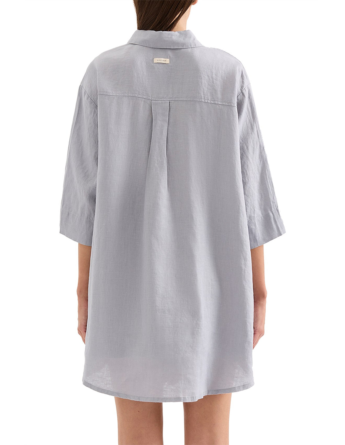 Lounge Linen Longline Shirt | Storm
