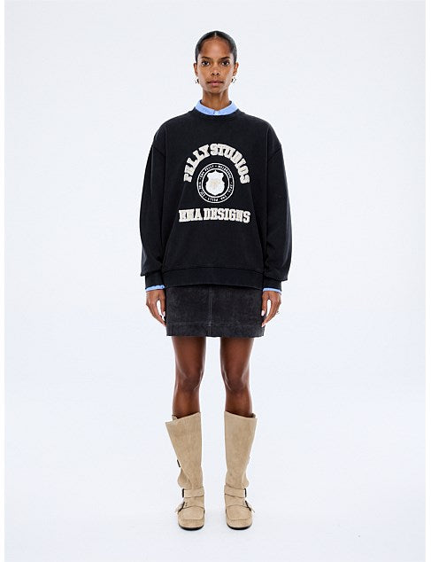 Mila Oversized Sweat | Vintage Black