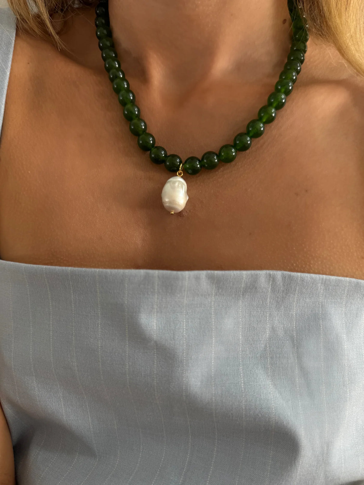 Envy Pearl Beaded Necklace