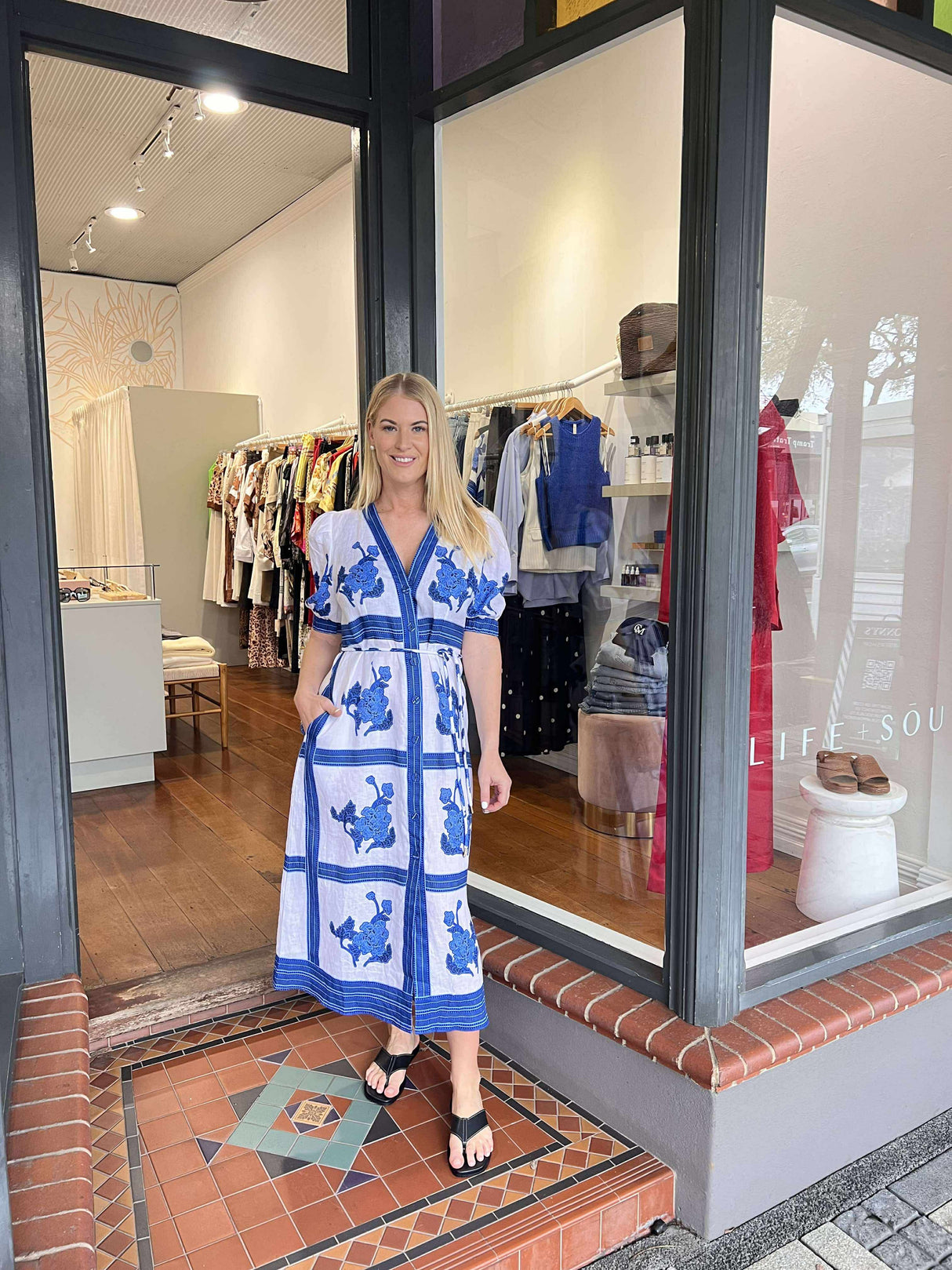 Portrait Dress | Azure Collage