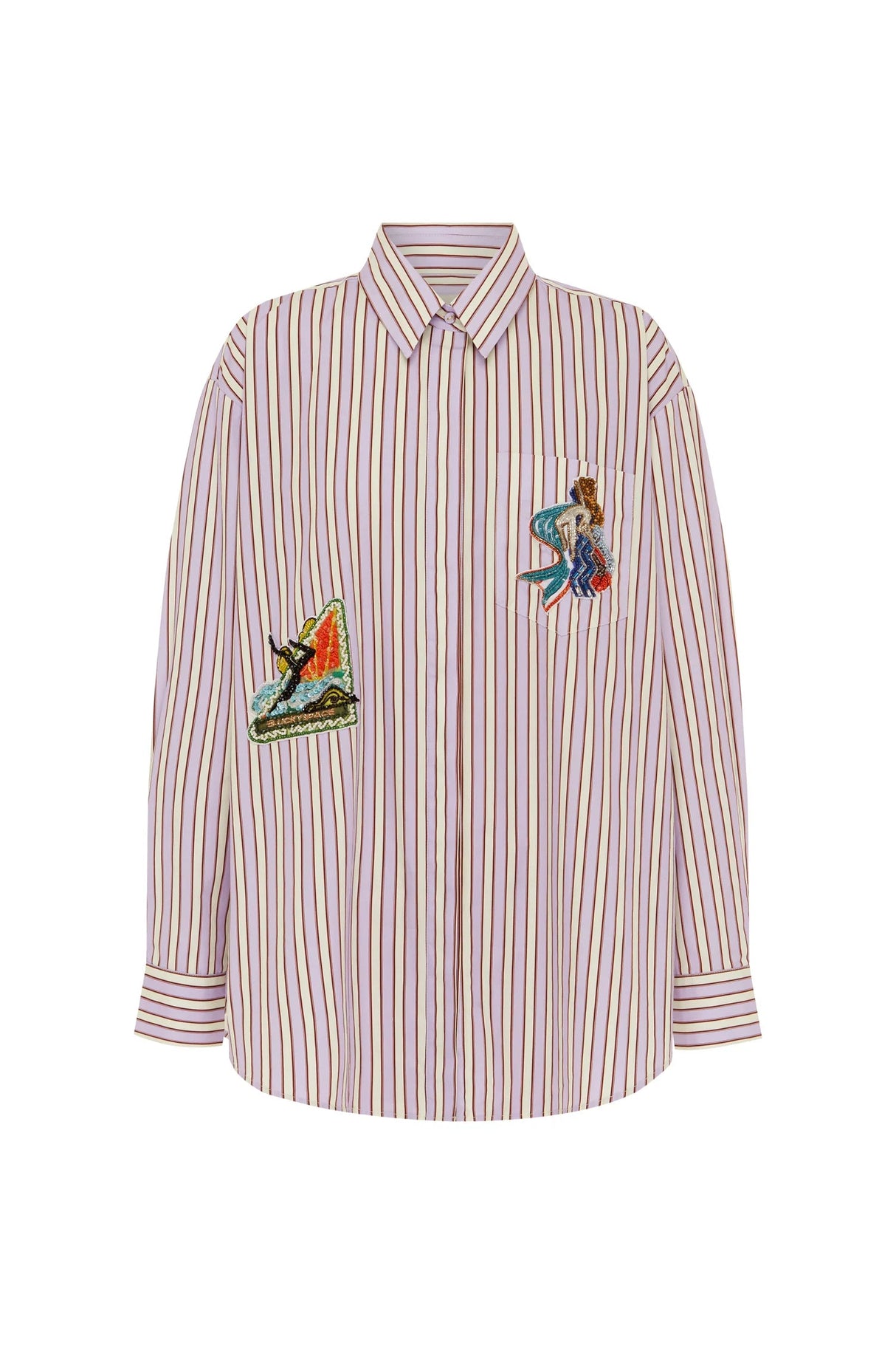 Lucky Pace Embellished Shirt | Stripe