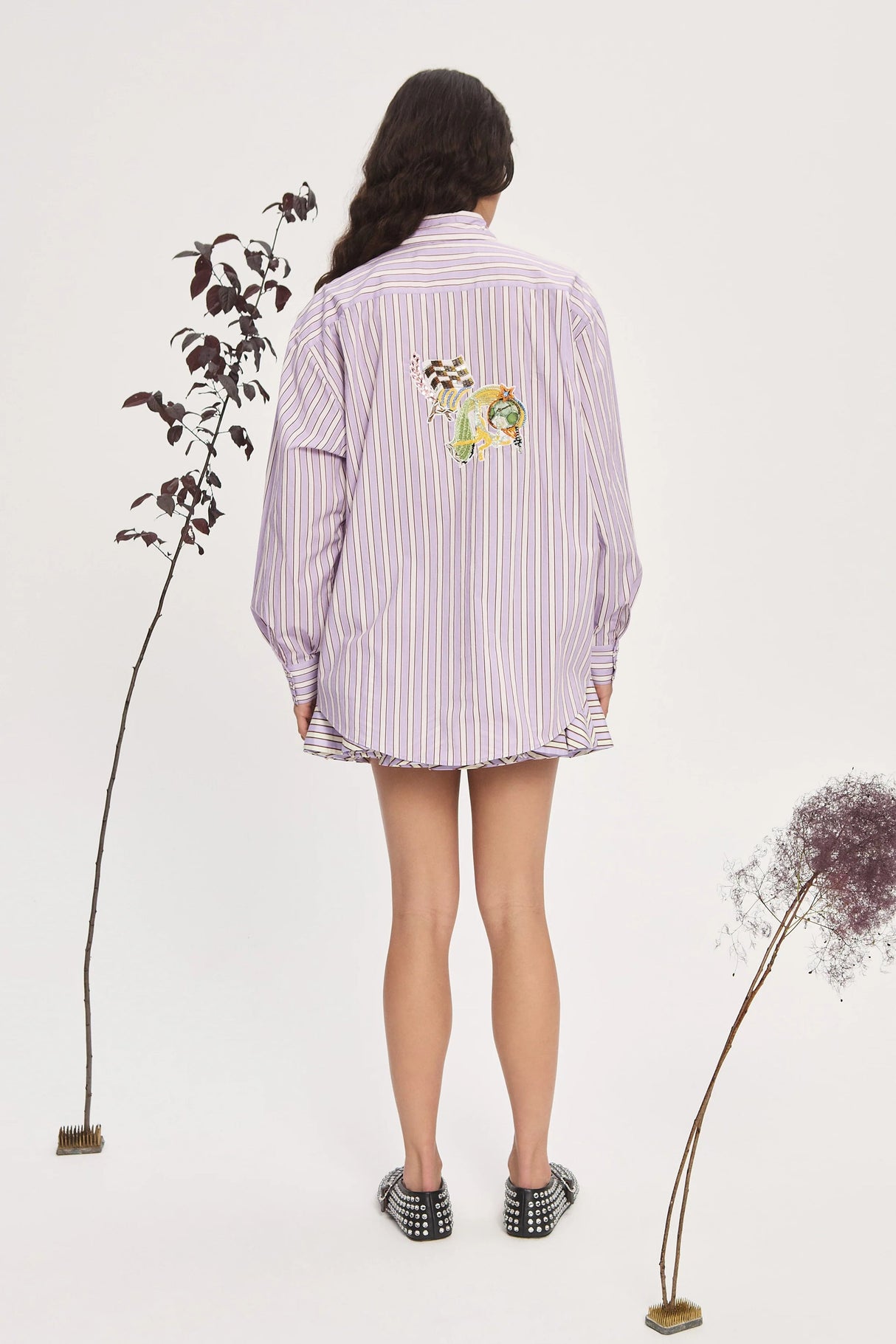 Lucky Pace Embellished Shirt | Stripe