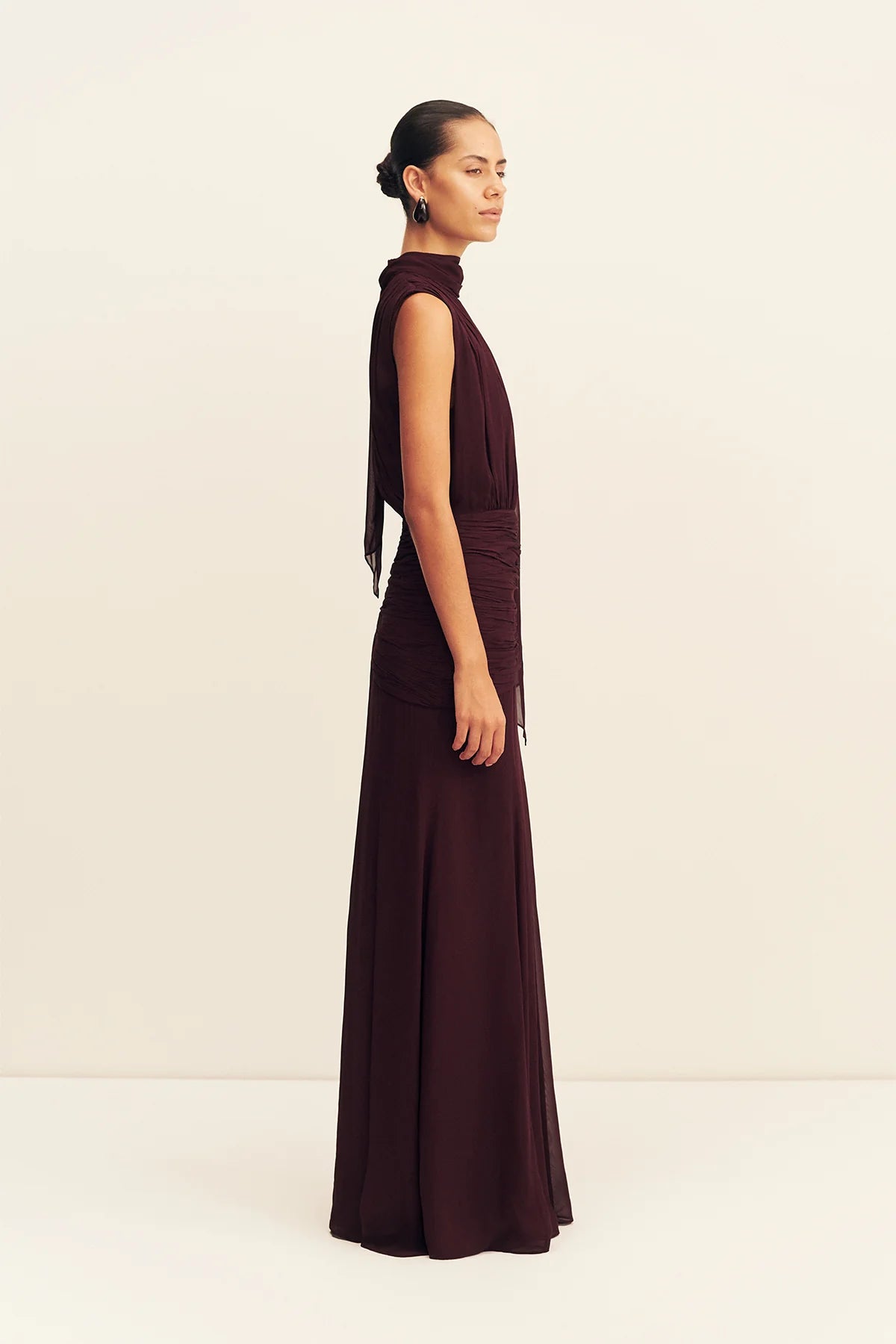 Amina Scarfe Neck Maxi Dress | Wine Tasting