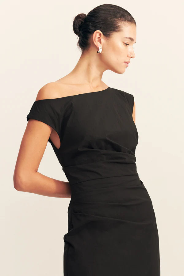 Campbell Off The Shoulder Maxi Dress | Black