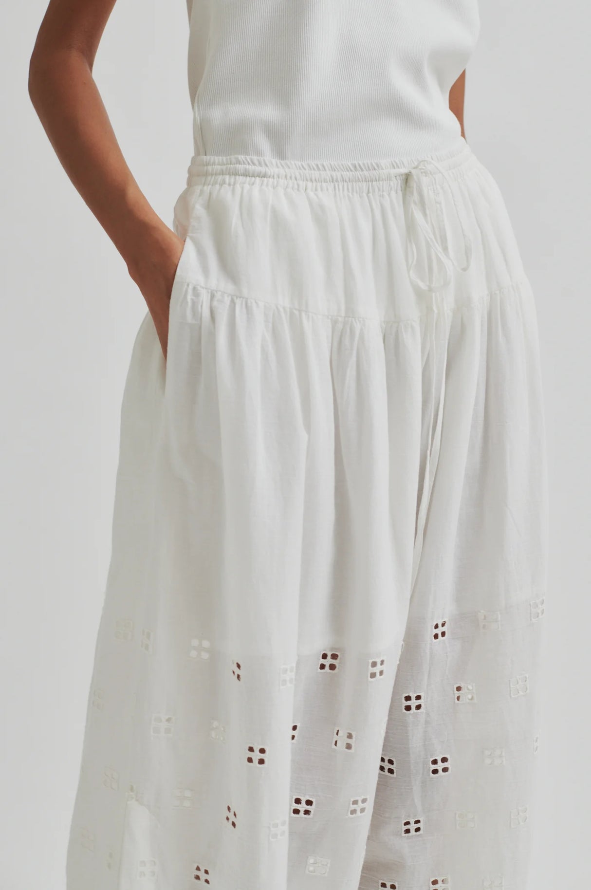 Elenore Skirt | White Alyssum