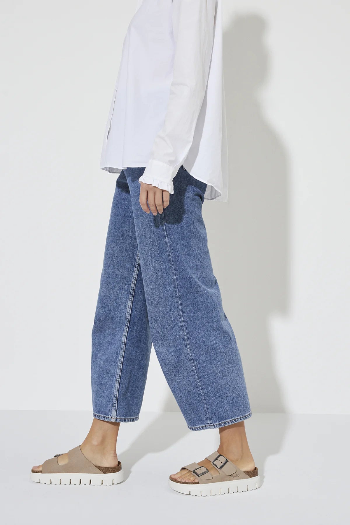 Birkenstock Arizona Pap Chunky Warm Sand Suede Leather Narrow