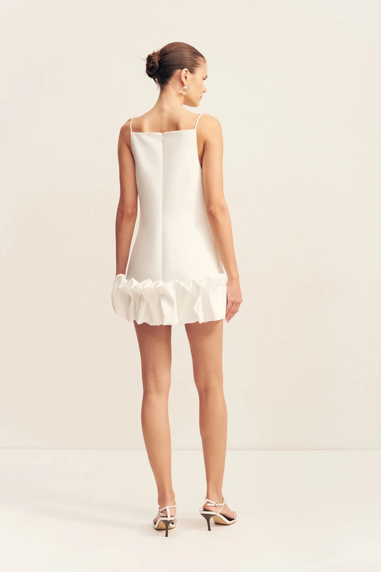Otis Bubble Hem Mini Dress | Ivory