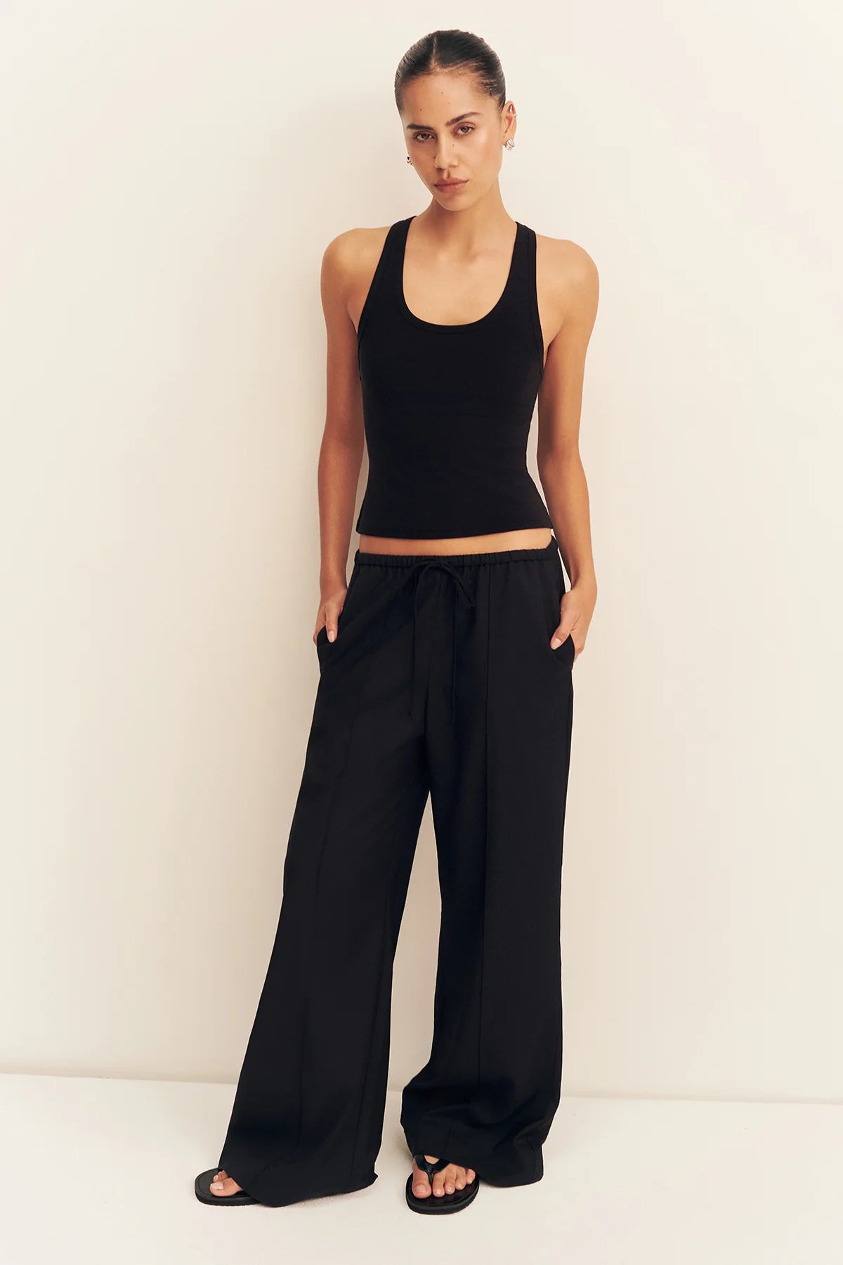 Castro Suiting Drawstring Pant | Black