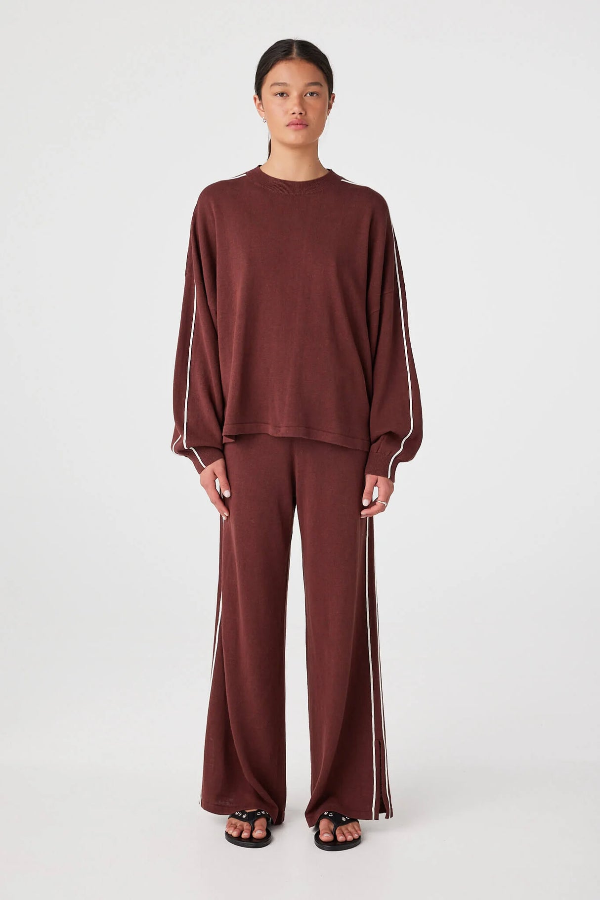 Pippa Pant 2.0 | Merlot/Cream