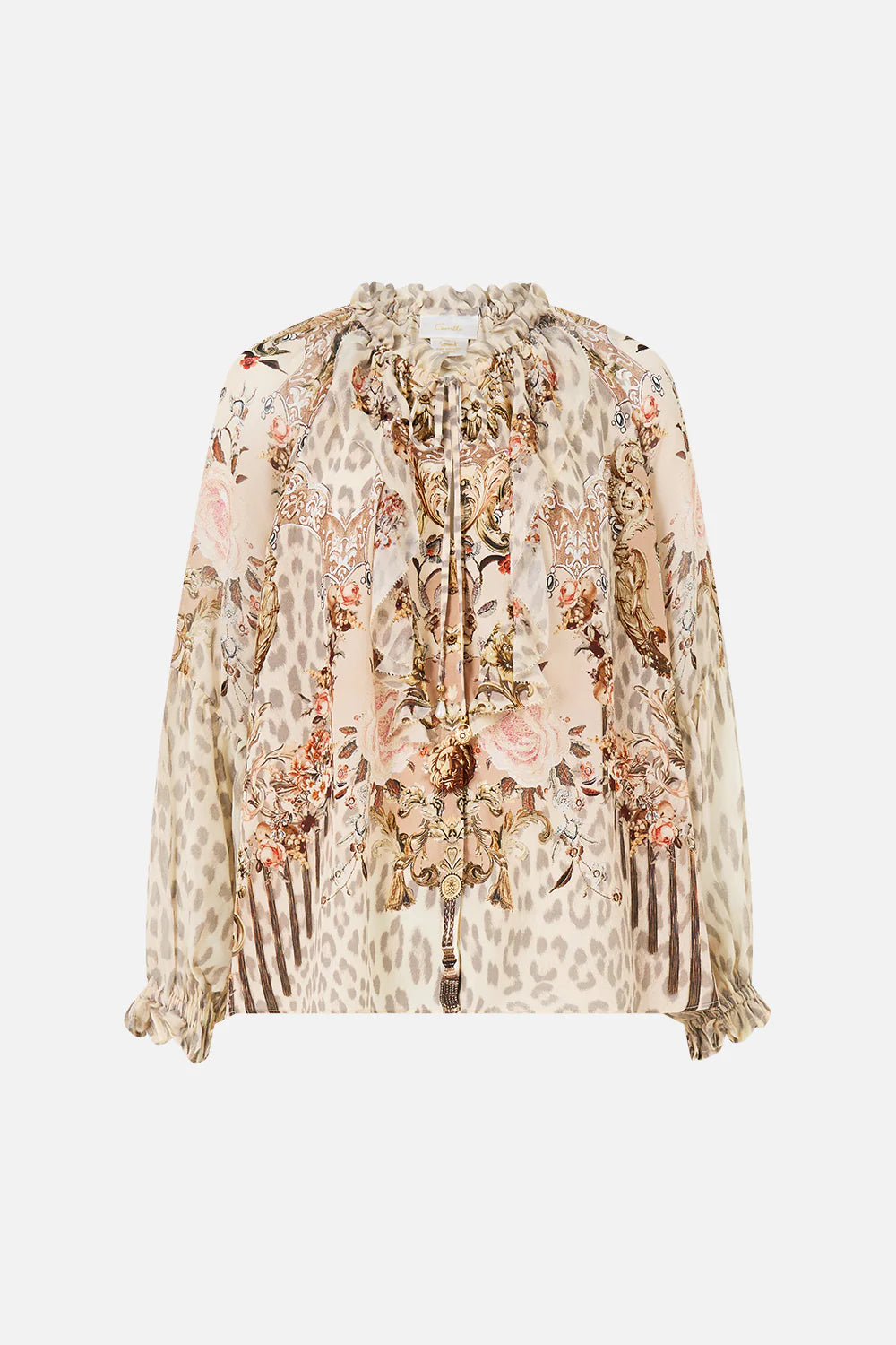 Raglan Blouse With Front Ruffle | Aranjuez Animalia