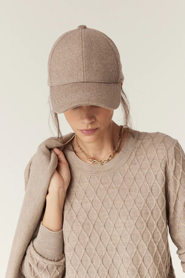 Wool Cashmere Cap | Pebble