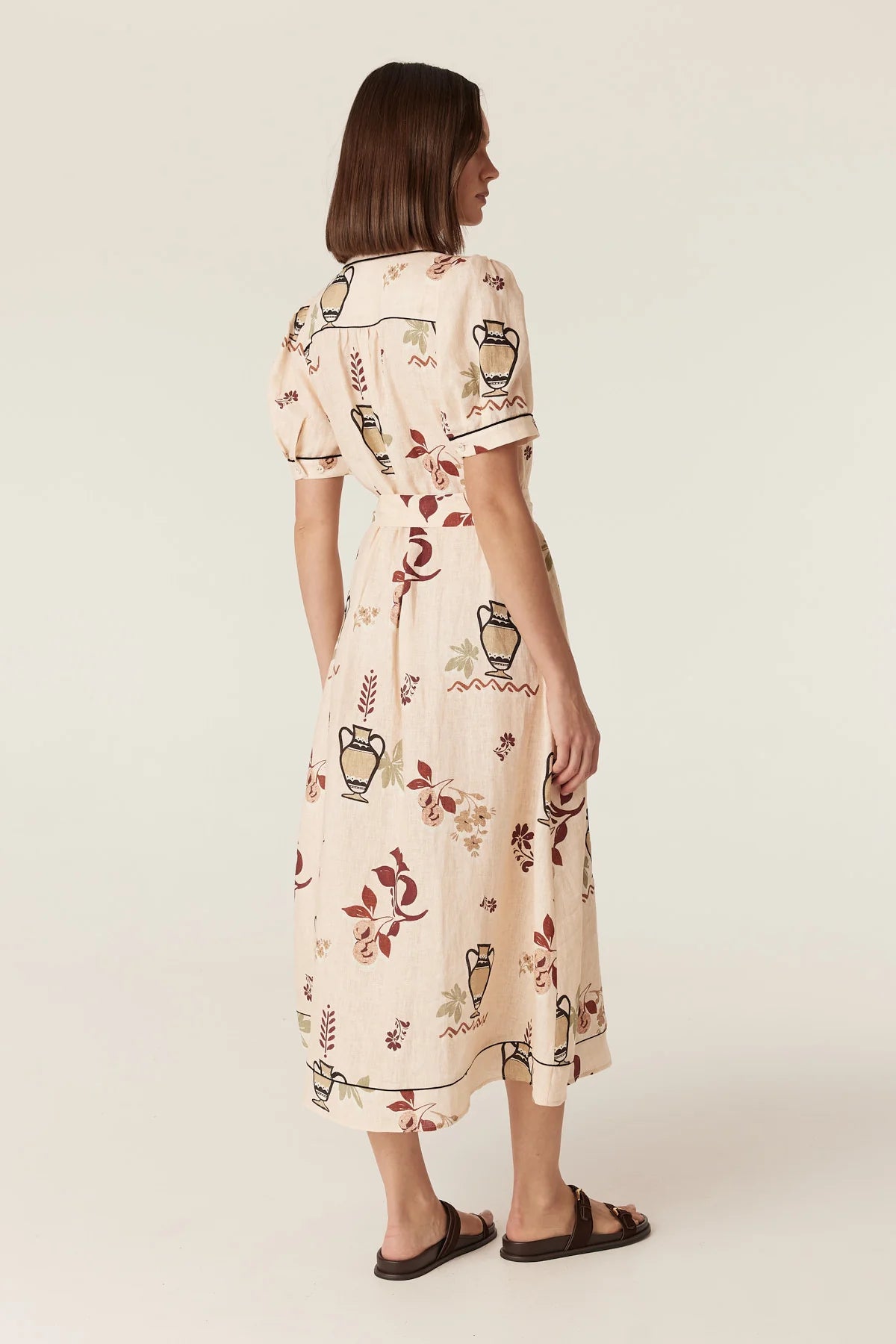 Avondale Linen Dress | Rustic Garden Print