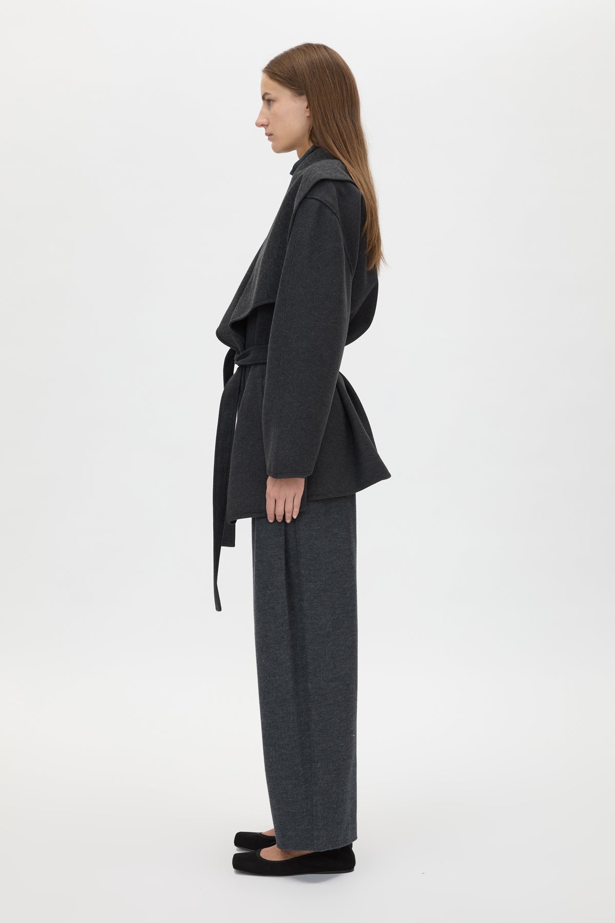 Audrey Wrap Jacket | Charcoal