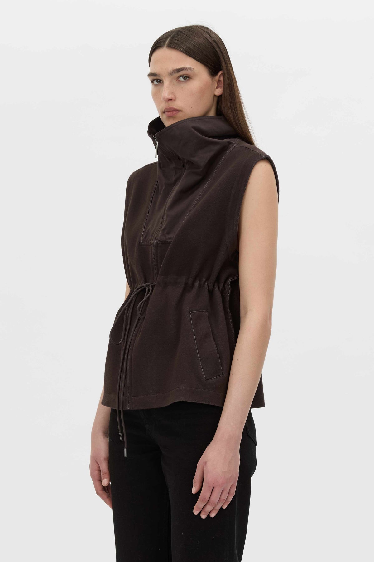 Eira Heavy Jersey Vest | Hickory