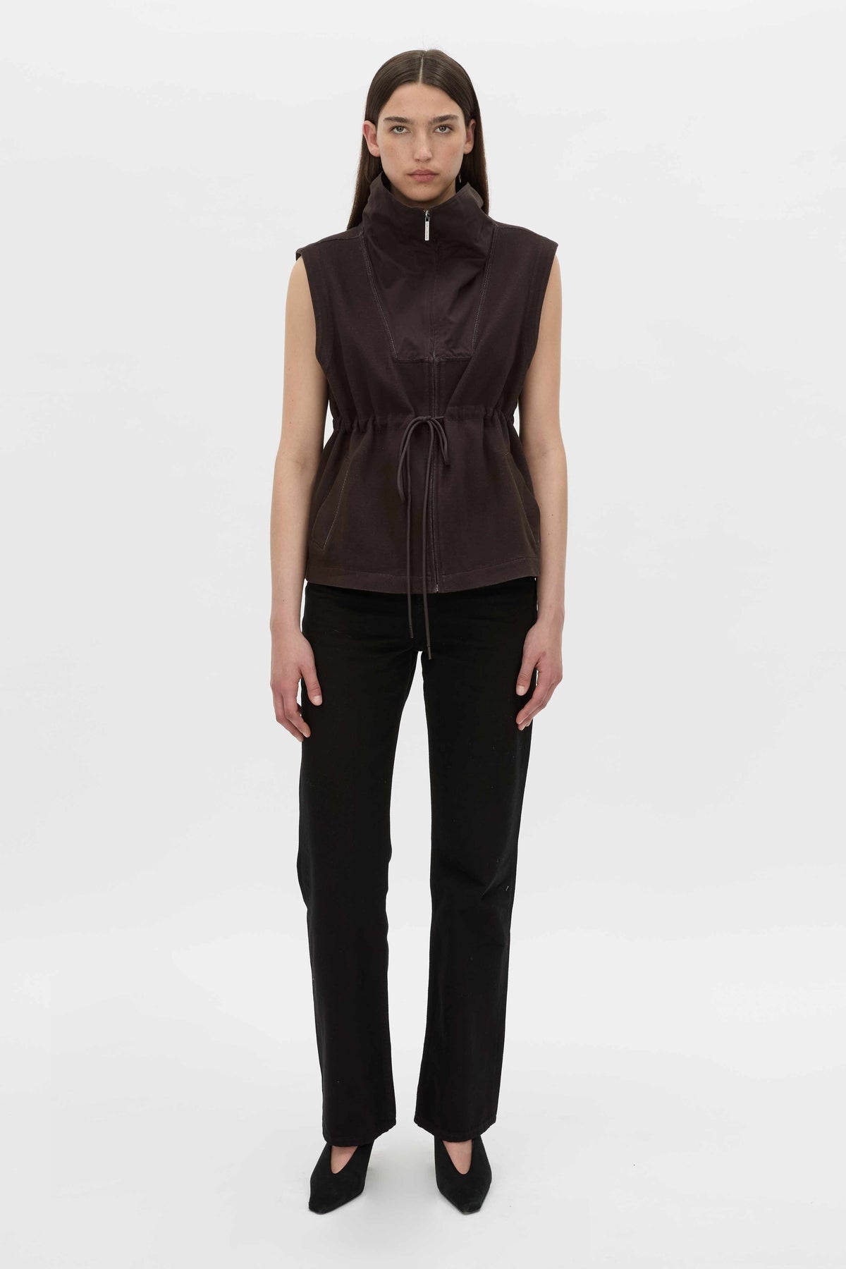 Eira Heavy Jersey Vest | Hickory