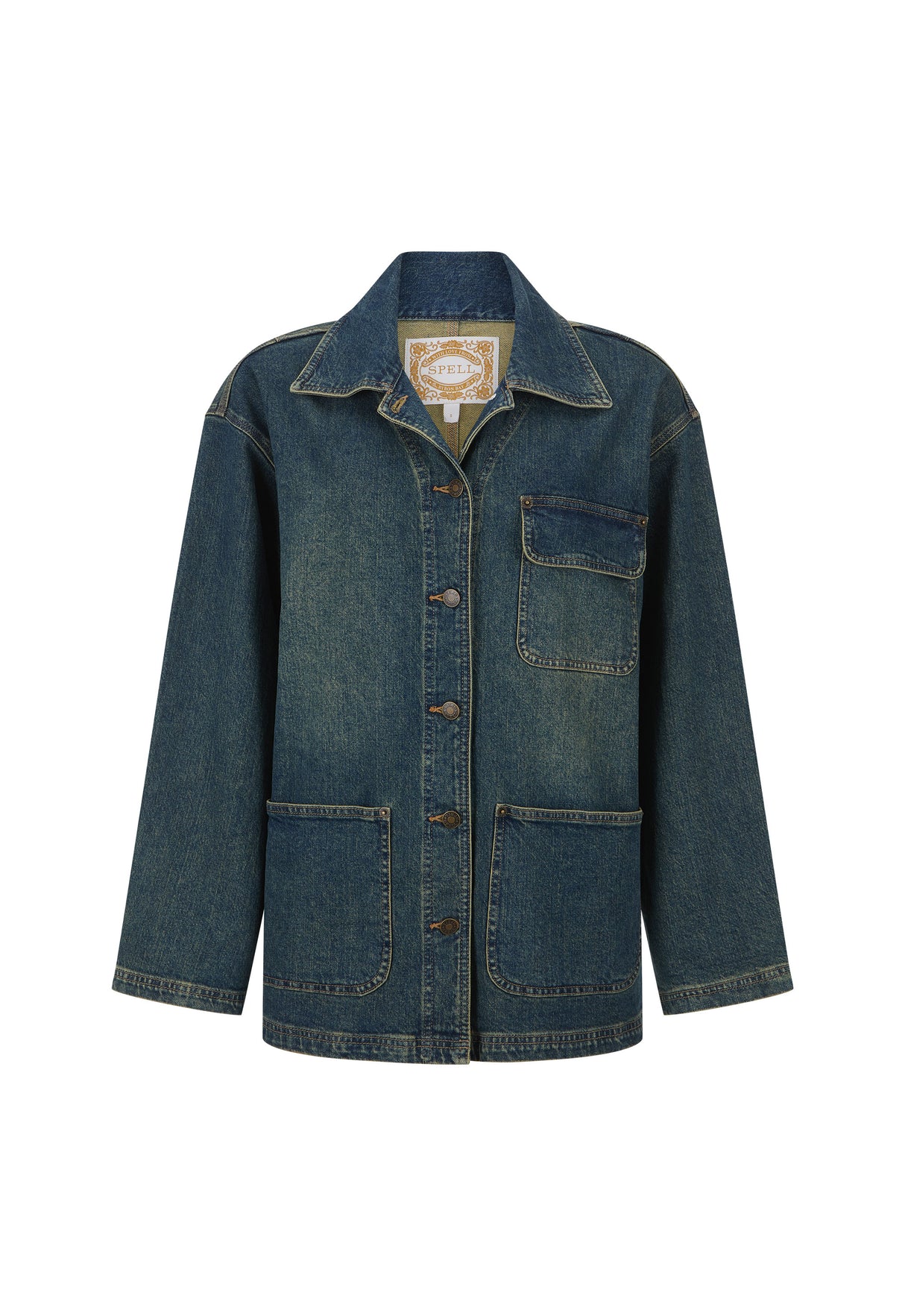 Drew Denim Jacket | Dirty Indigo Blue