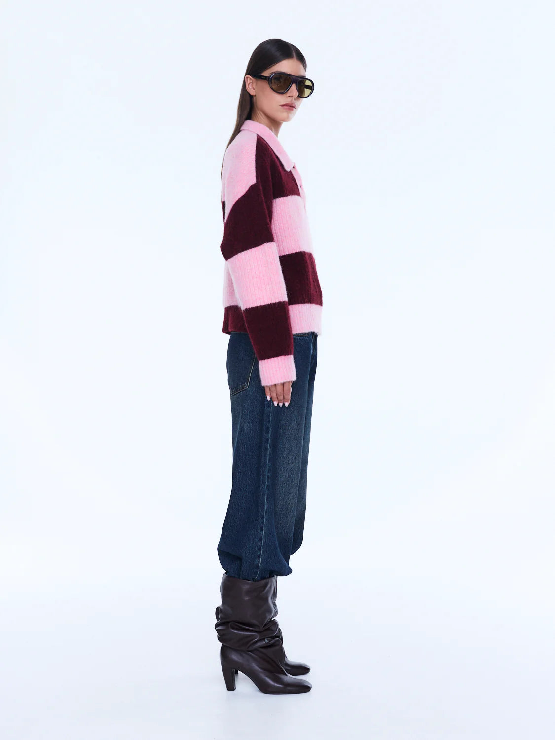 Mikaela Knit Sweater | Cherry Stripe