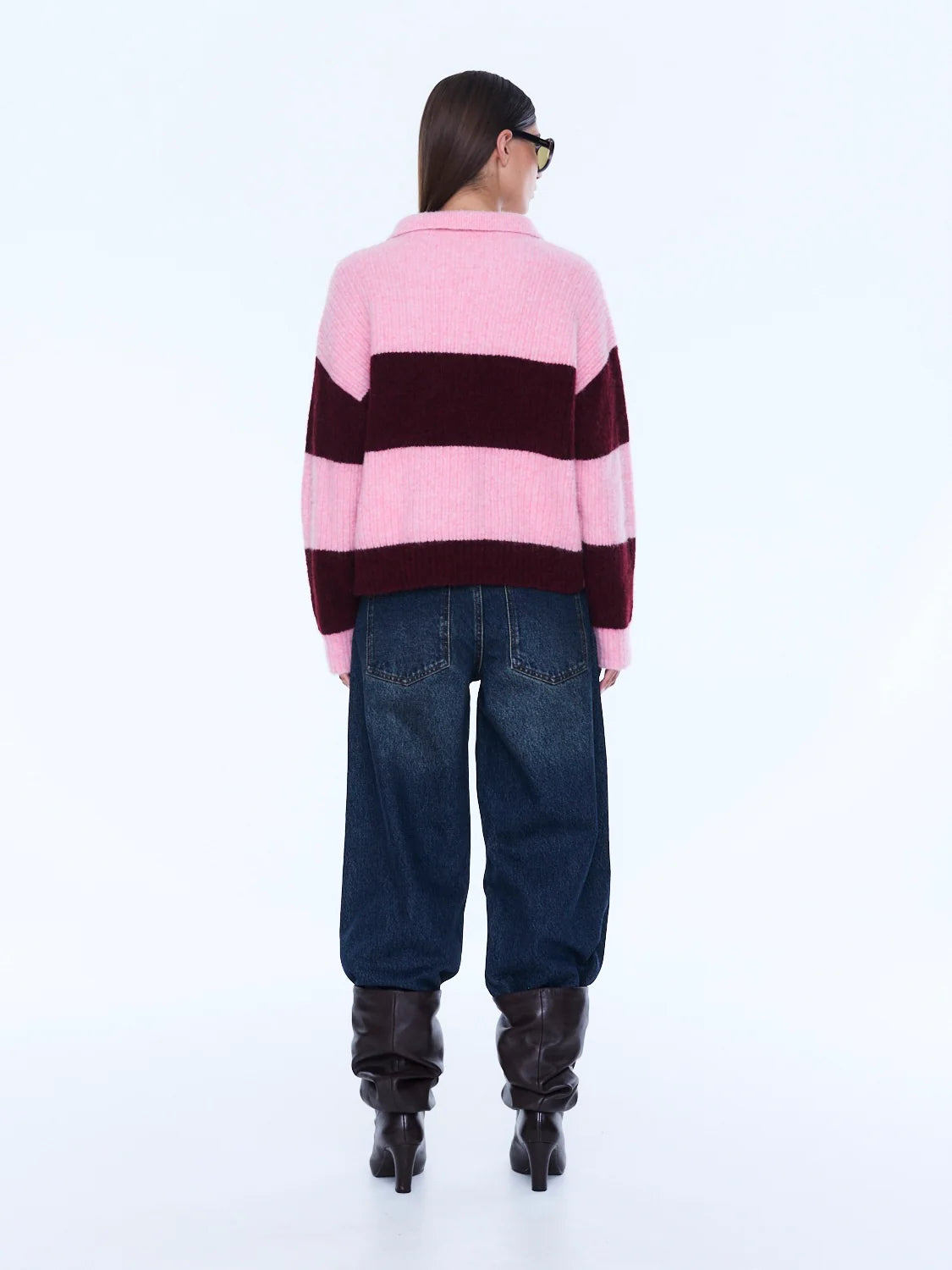 Mikaela Knit Sweater | Cherry Stripe