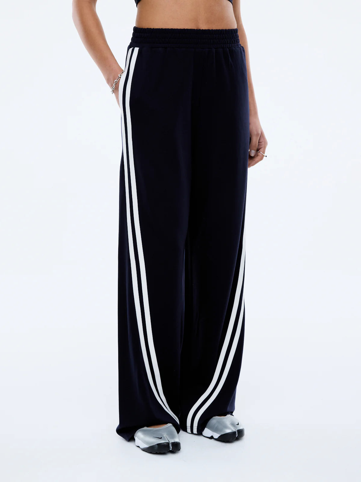 Valentina Stripe Pant | Navy