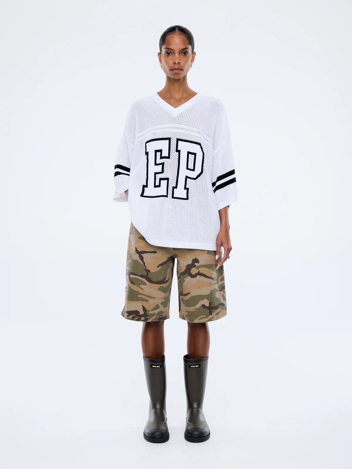 Harper Crochet Jersey | Vintage White