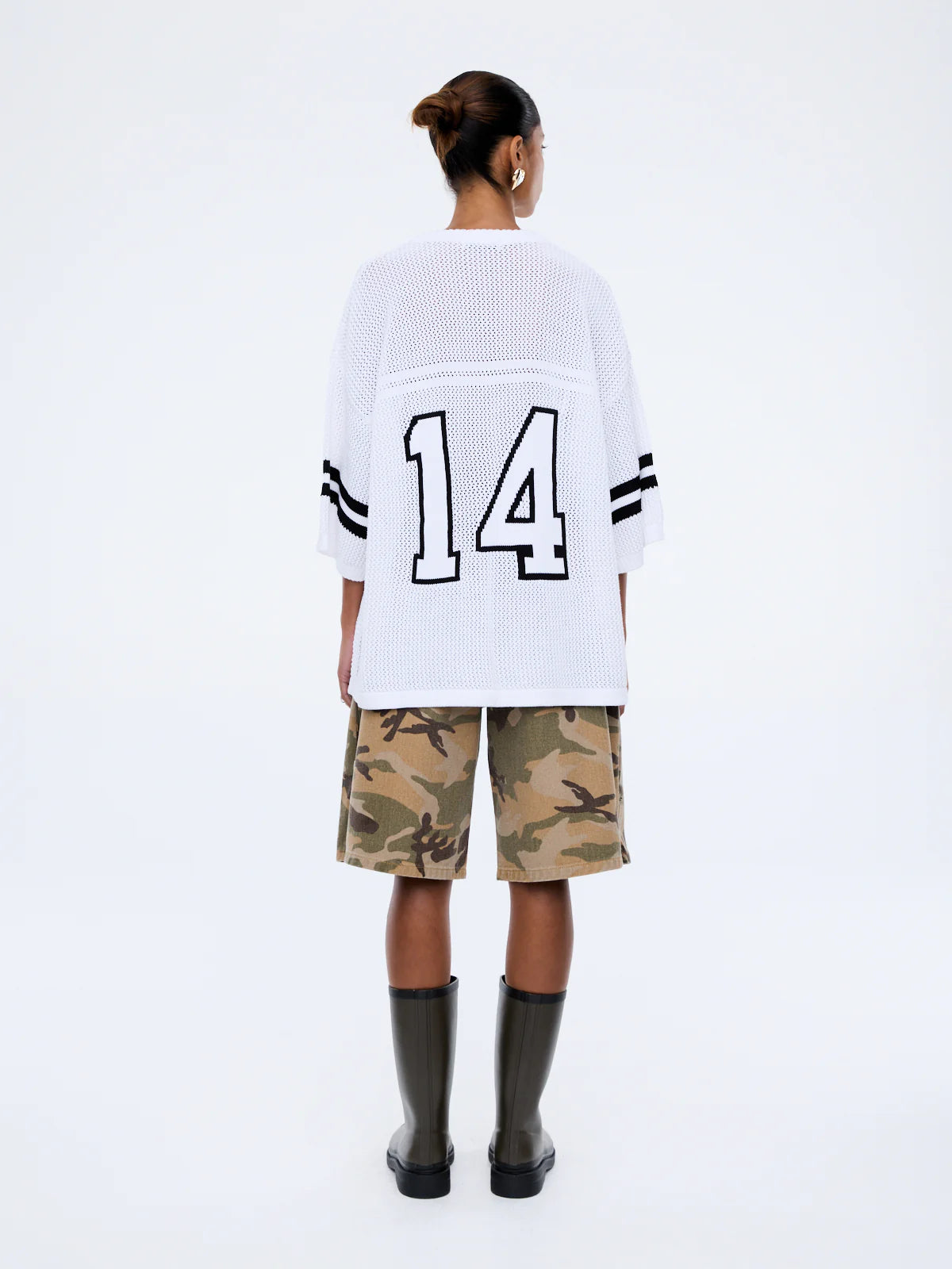 Harper Crochet Jersey | Vintage White