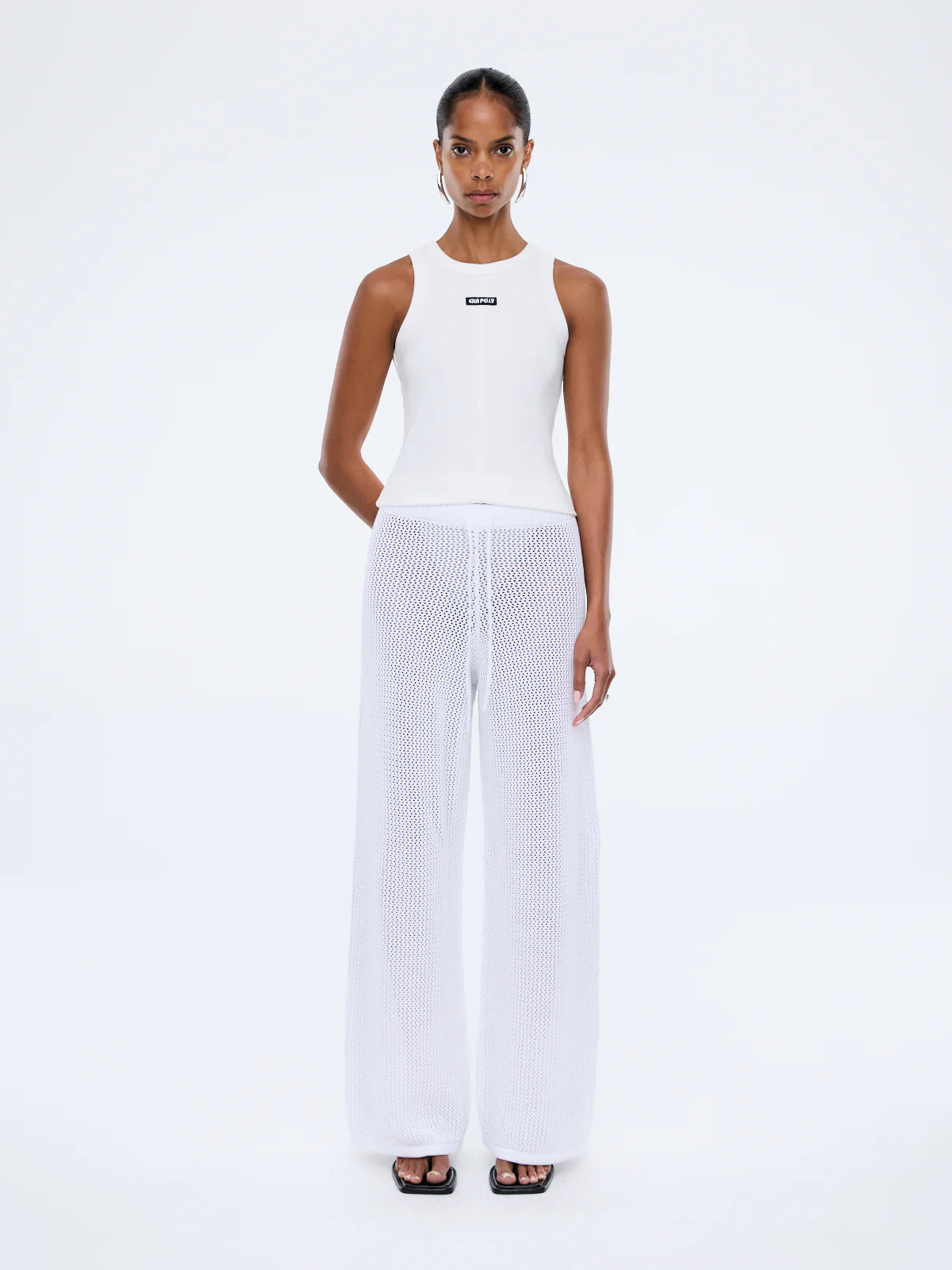 Harper Crochet Pant | Vintage White