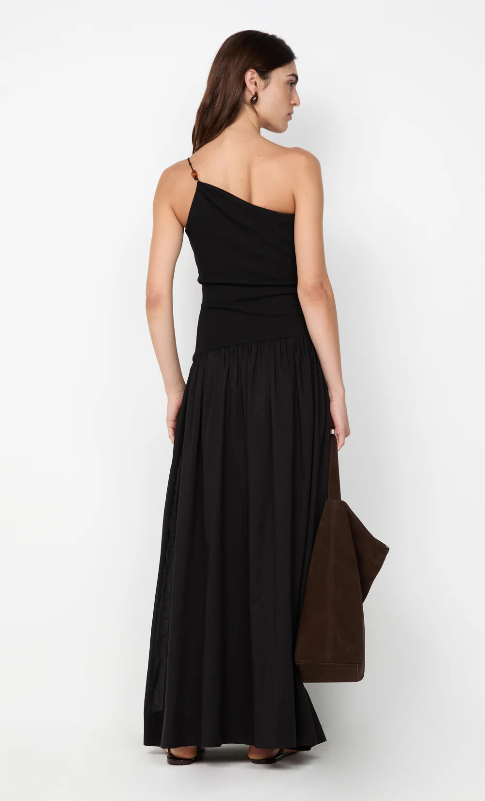 Sabrine Asym Maxi Dress | Black