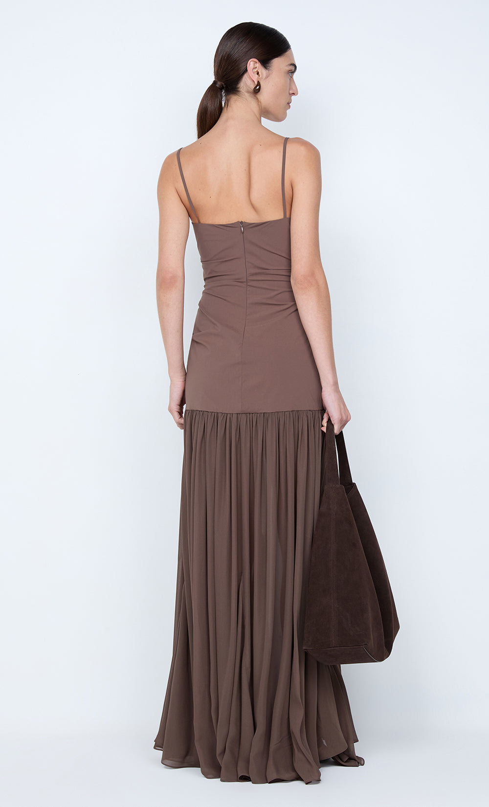 Reid Drop Waist Maxi Dress | Milk Chocolate