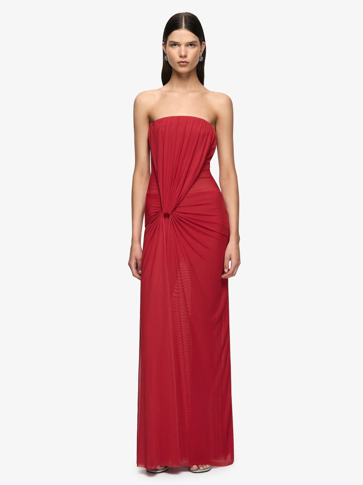 Isora Strapless Maxi Dress | Ruby Red