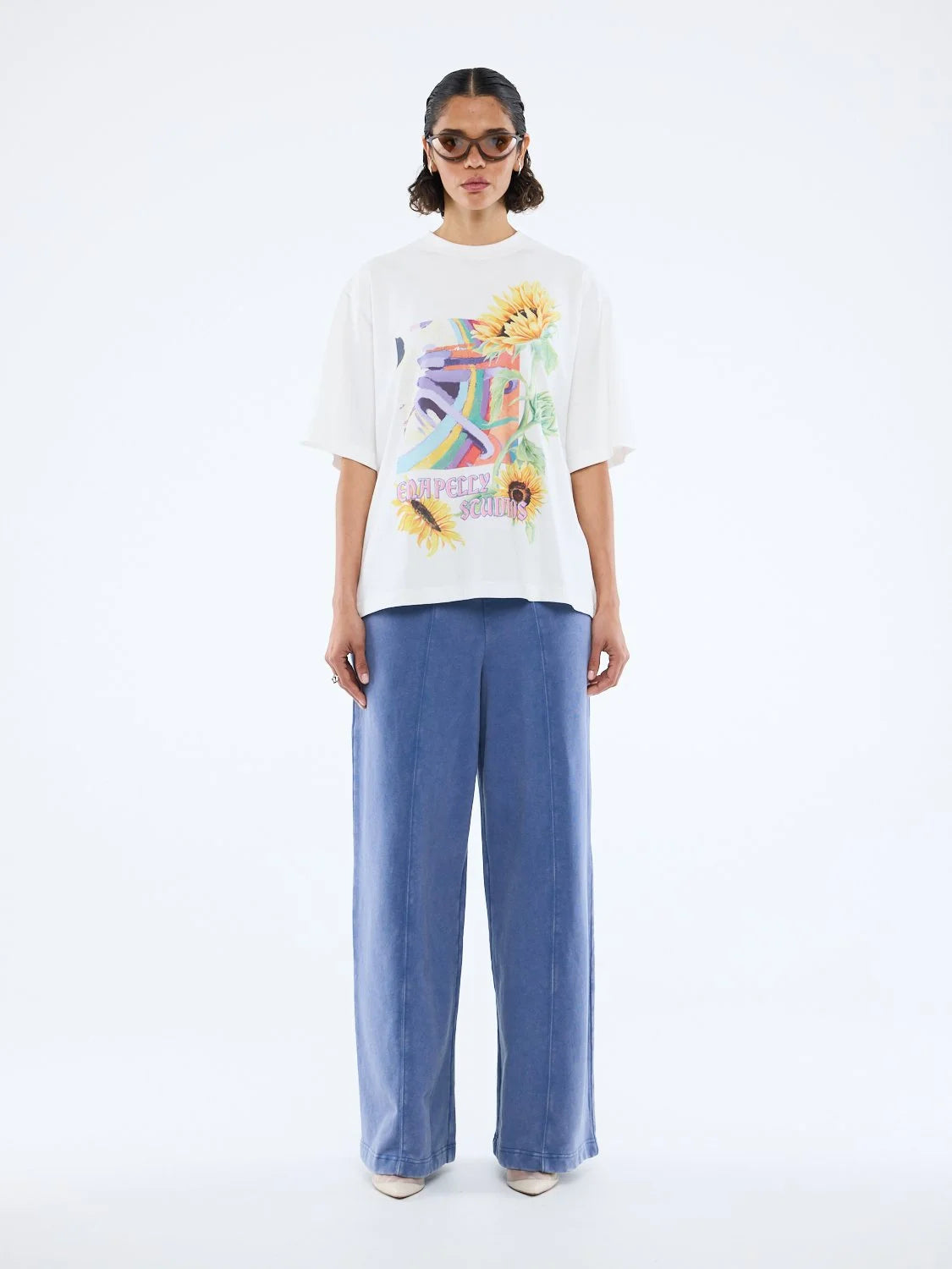 Sunflower Warp Tee | Vintage White