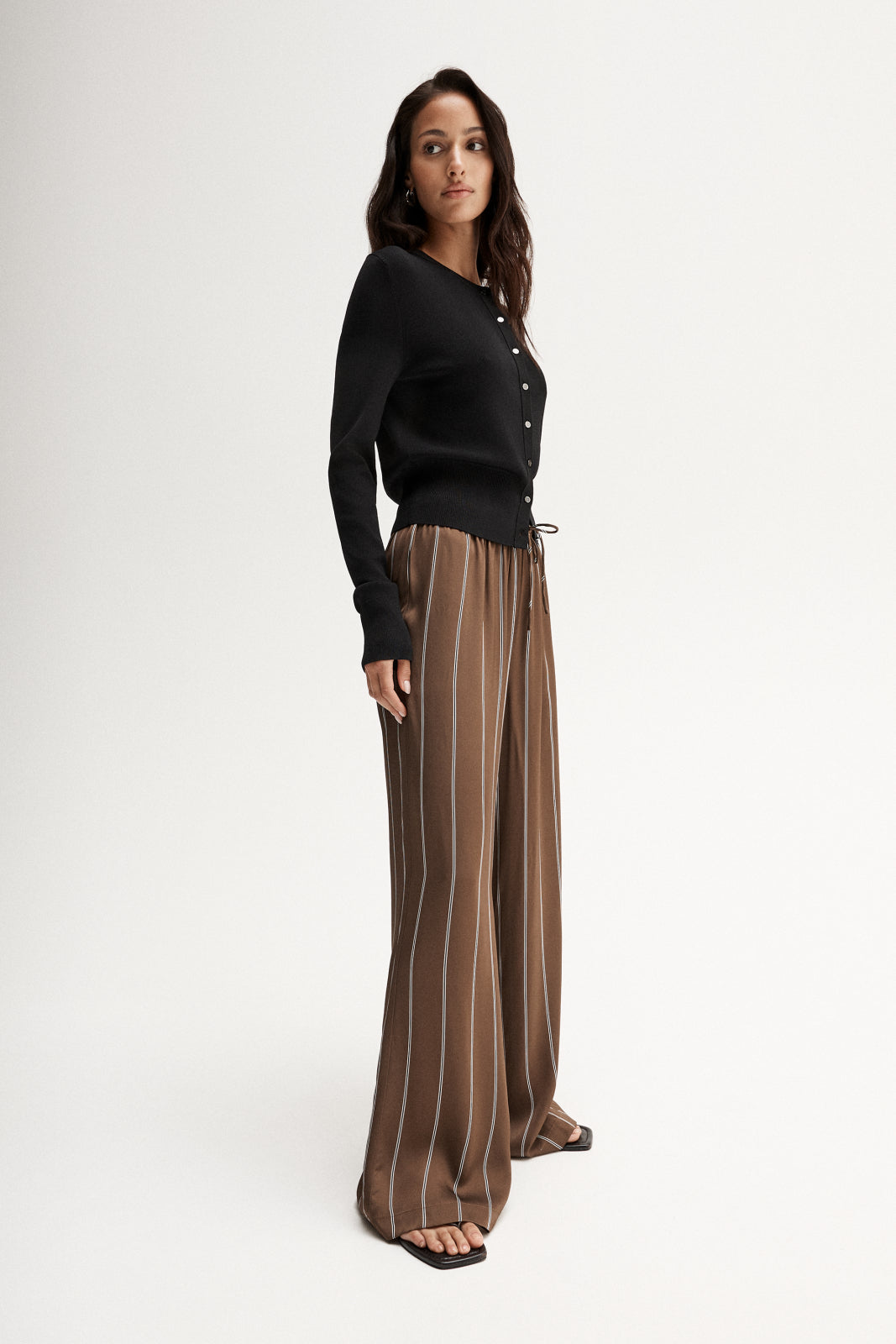 Petra Stripe Pant | Tan Stripe