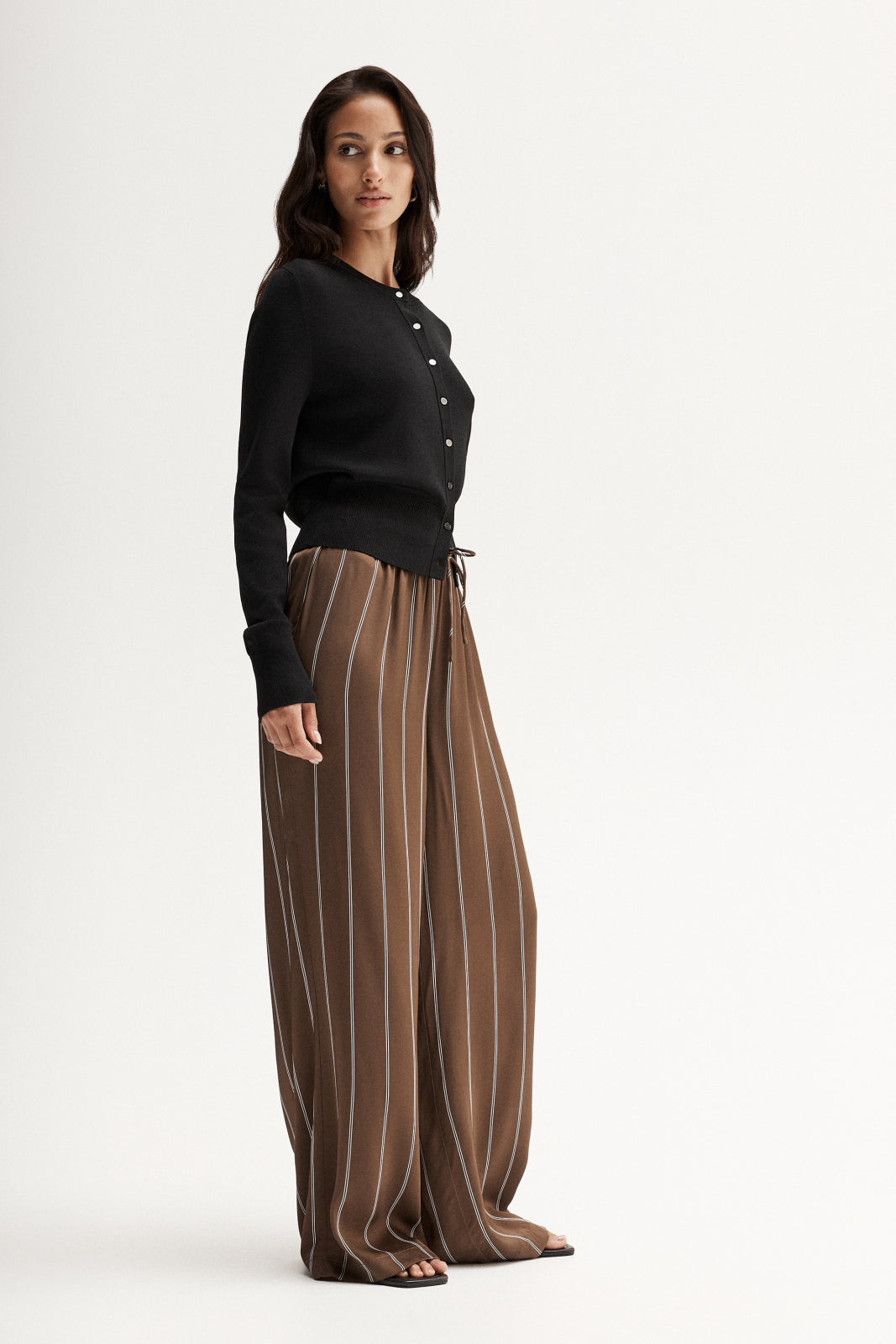 Petra Stripe Pant | Tan Stripe