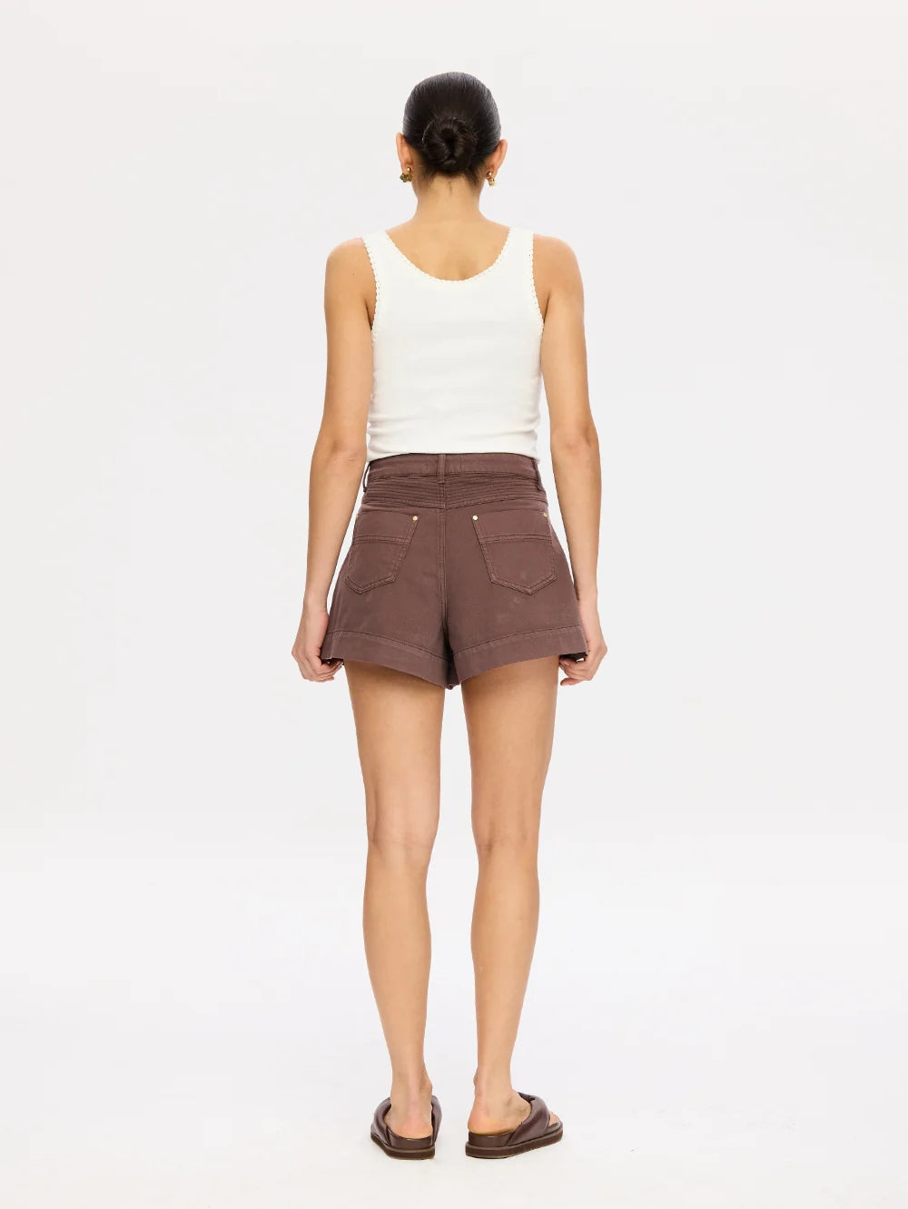 Celene Denim Short | Chocolate