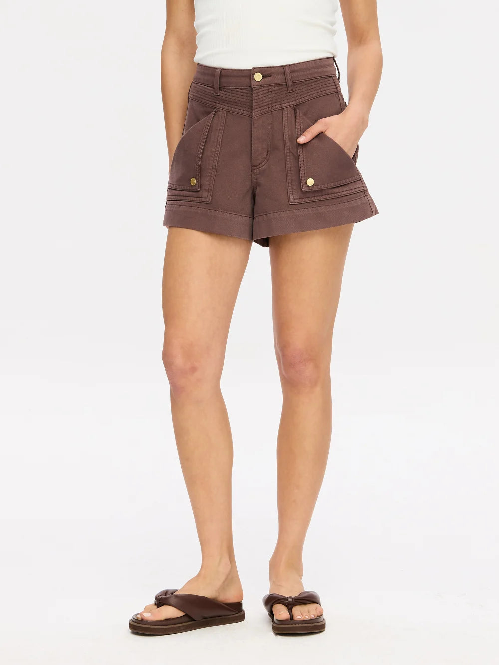 Celene Denim Short | Chocolate