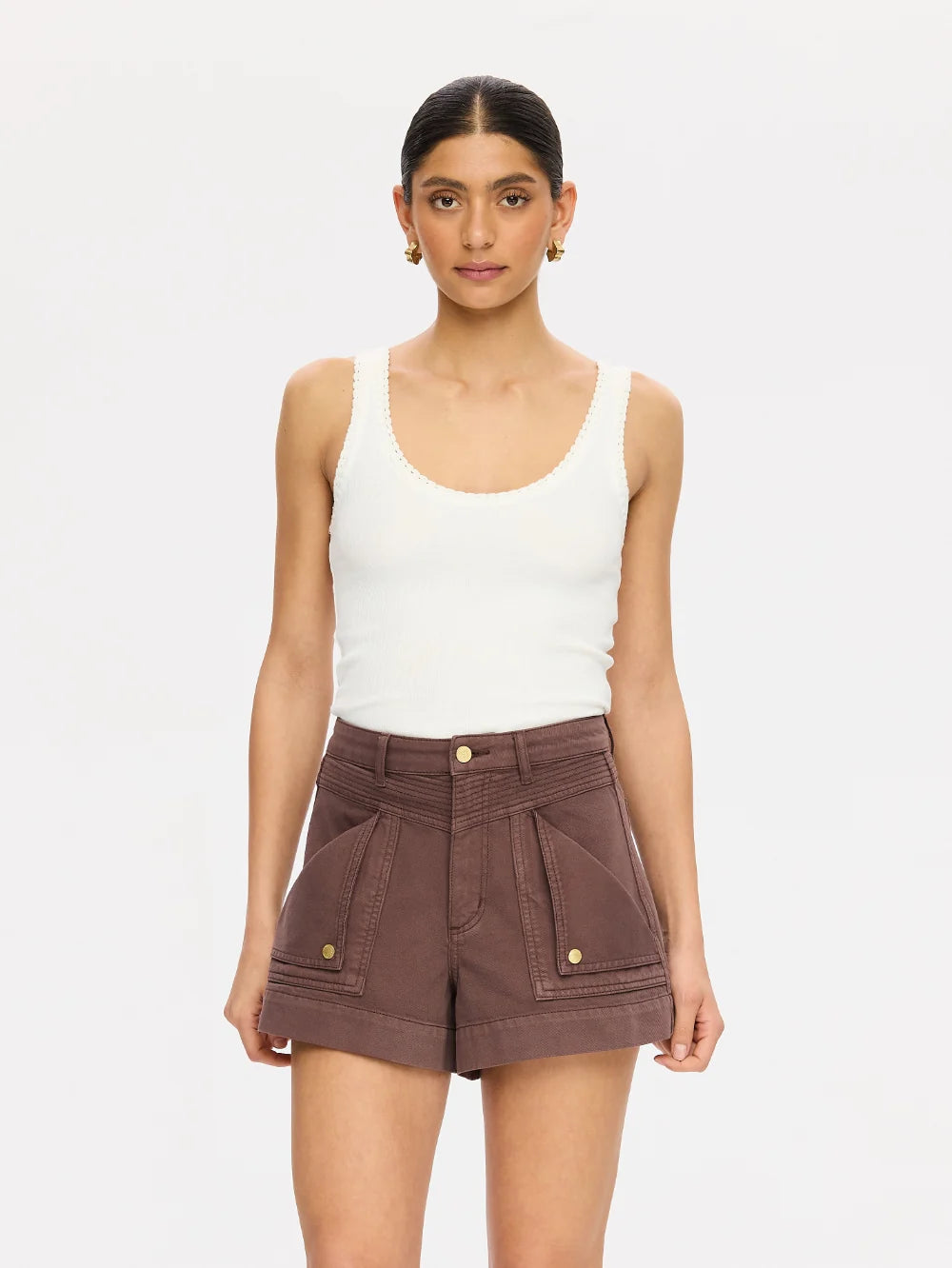 Celene Denim Short | Chocolate