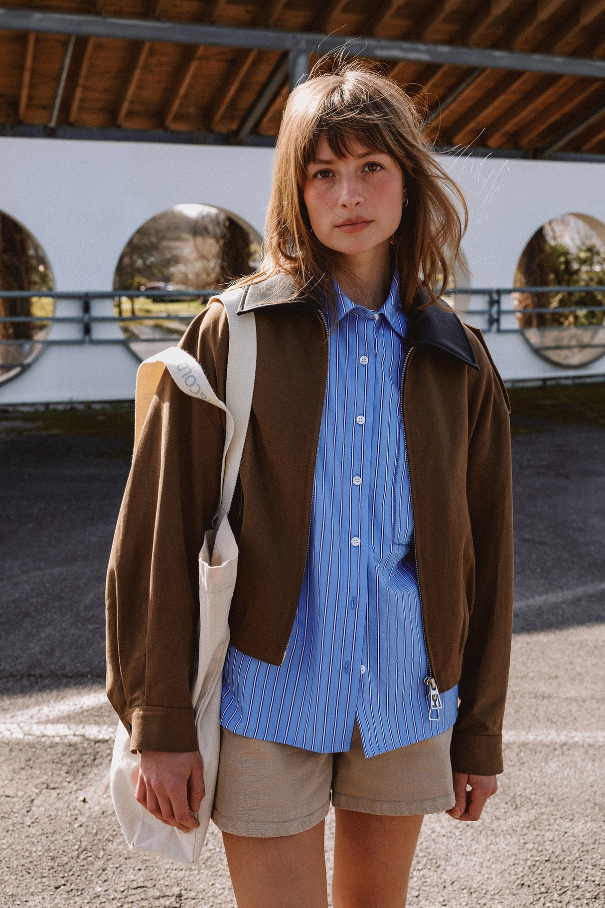 Oversized Poplin Shirt | Blue