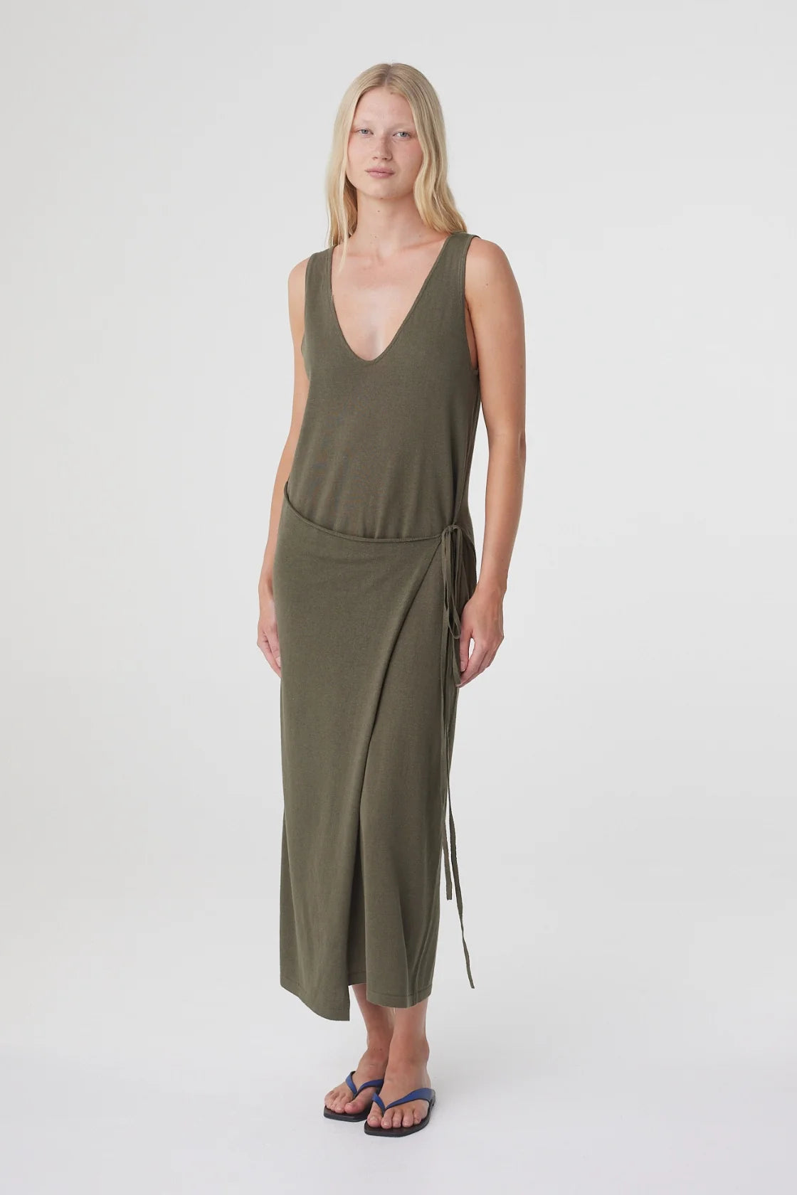 Sarina Wrap Maxi Dress | Smokey Olive