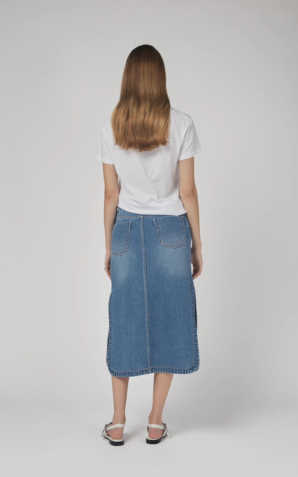 Mona Denim Skirt | Rodeo Blue