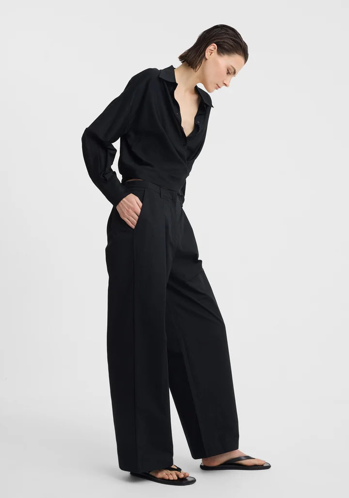 Celine Wrap Shirt | Black
