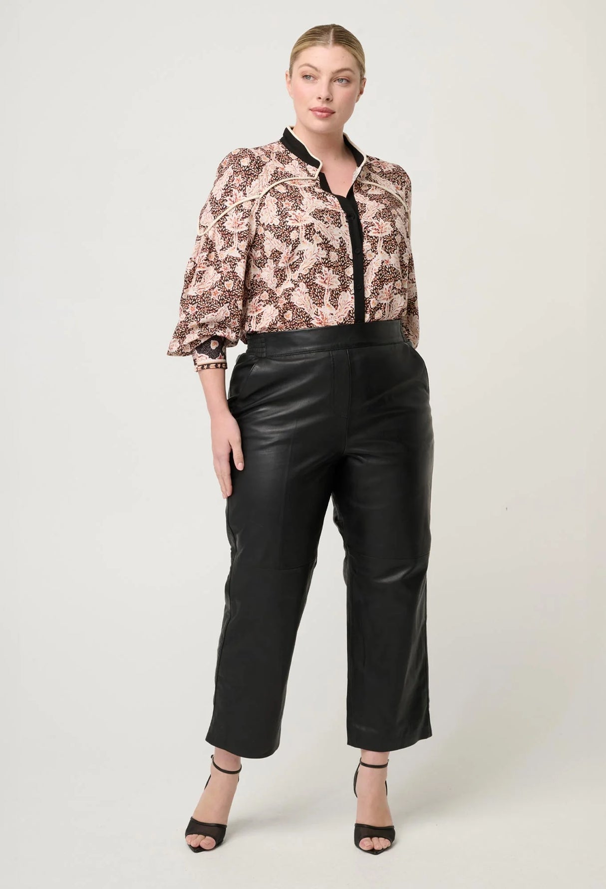 Harley Linen Viscose Rope Trim Detail Shirt | Russet Palm