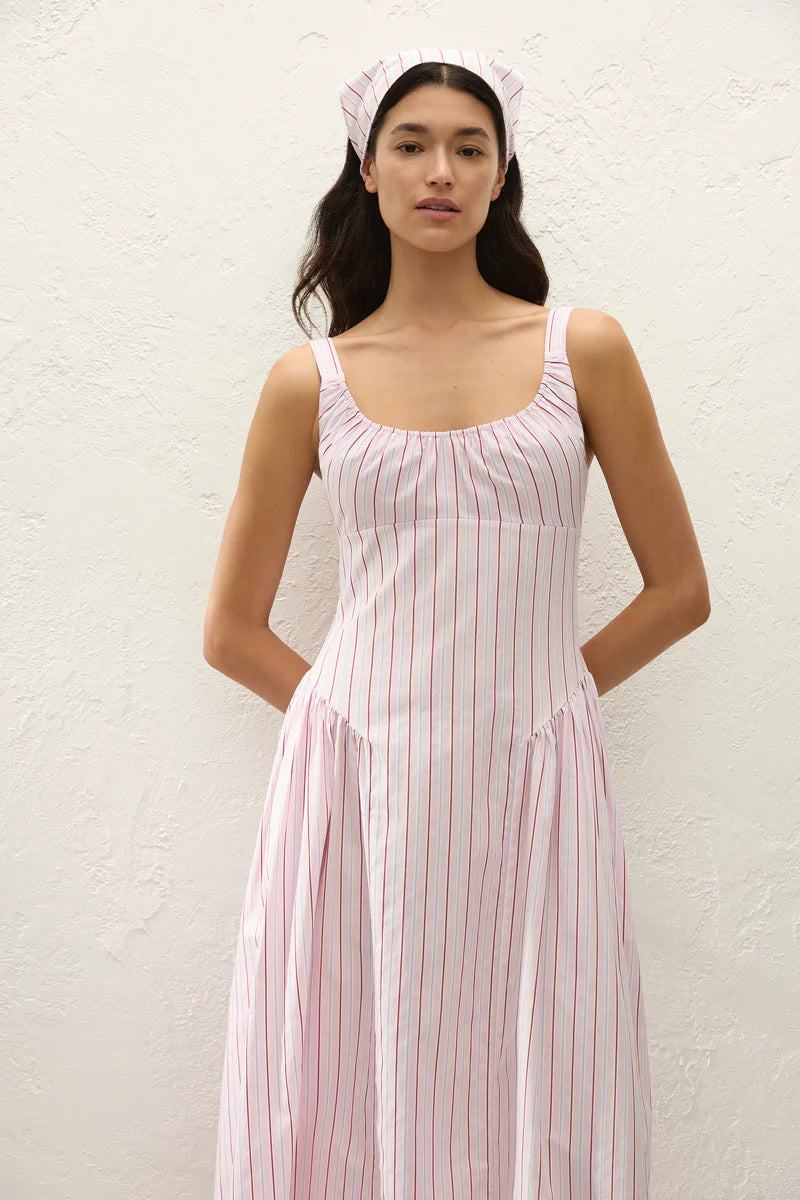 Marcella Midi Dress | Fiori Stripe Palazzo