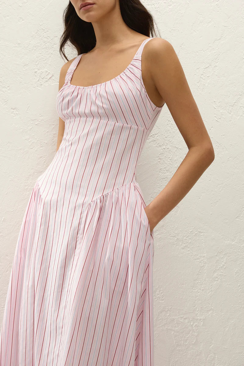 Marcella Midi Dress | Fiori Stripe Palazzo