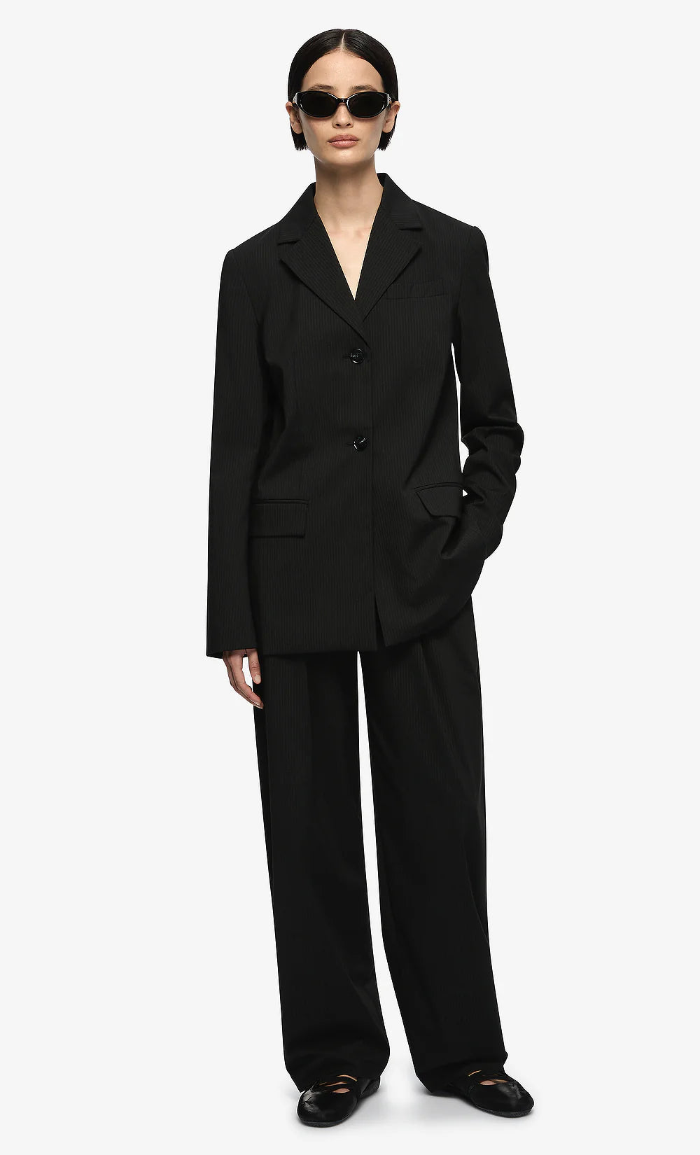 Marcelli Pant | Black/White Stripe