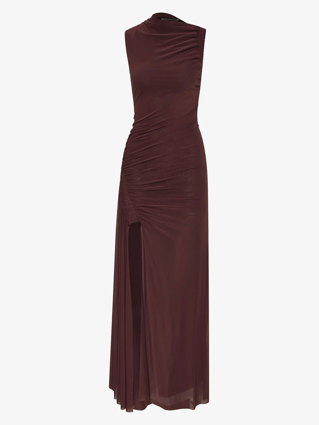 Marabou Maxi Dress | Aubergine